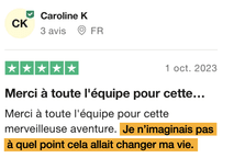 Avis Trustpilot d'une Villageoise