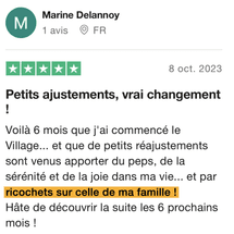 Avis Trustpilot d'une Villageoise
